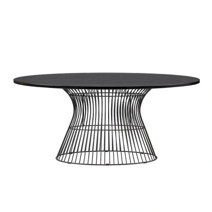 Bronze-Colored Oval Dining Table