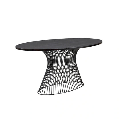 Bronze-Colored Oval Dining Table