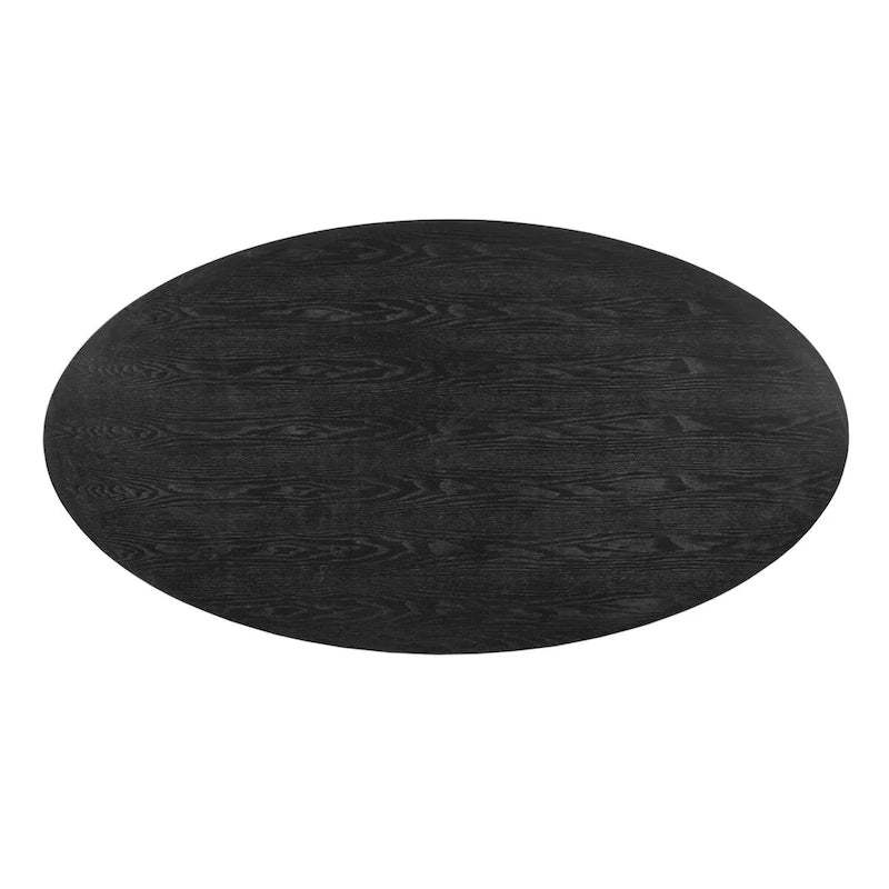 Bronze-Colored Oval Dining Table