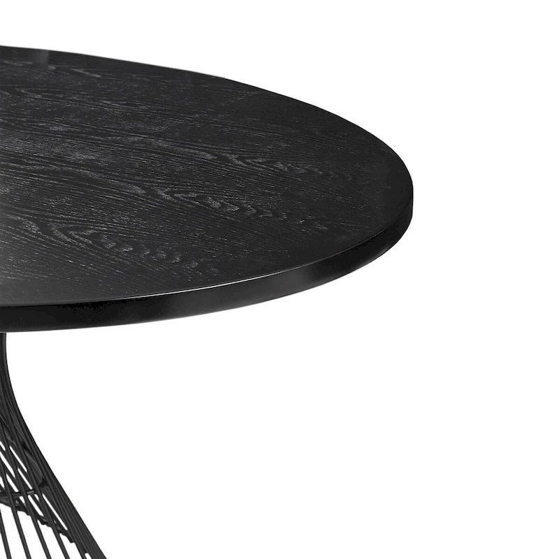 Bronze-Colored Oval Dining Table