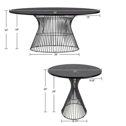 Bronze-Colored Oval Dining Table