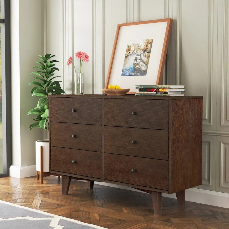 Solid Wood spray-painted drawer dresser bar,buffet tableware cabinet lockers server console table lockers, retro round handle