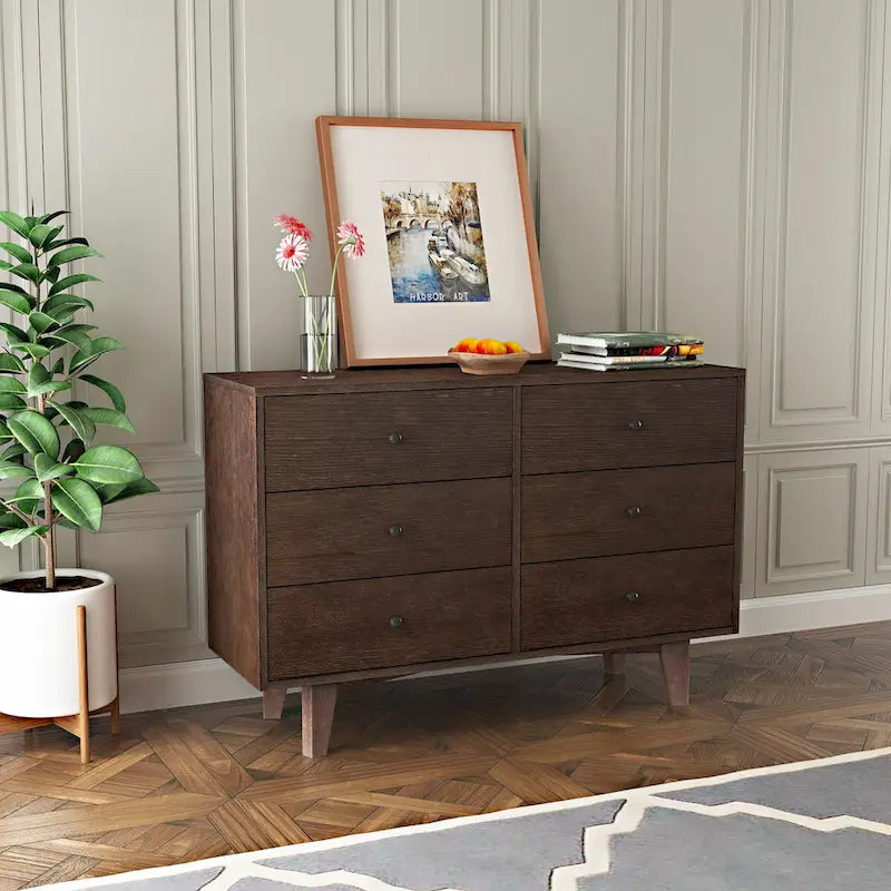 Solid Wood spray-painted drawer dresser bar,buffet tableware cabinet lockers server console table lockers, retro round handle
