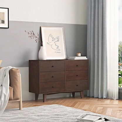 Solid Wood spray-painted drawer dresser bar,buffet tableware cabinet lockers server console table lockers, retro round handle
