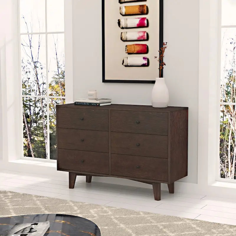 Solid Wood spray-painted drawer dresser bar,buffet tableware cabinet lockers server console table lockers, retro round handle
