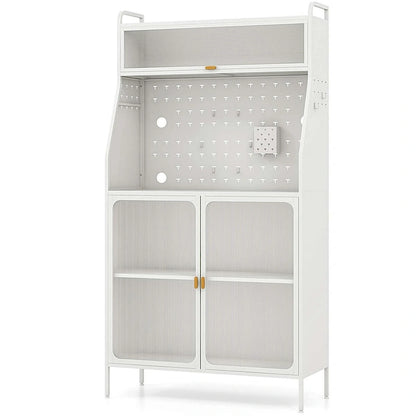 63.5 H Kitchen Buffet Cabinet Pantry Organizers Standing Bakers Rack