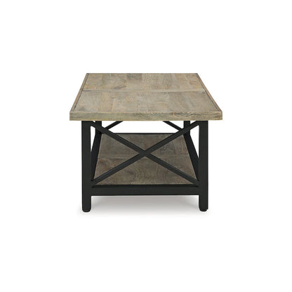 Two-Tone Brown and Black Coffee Table