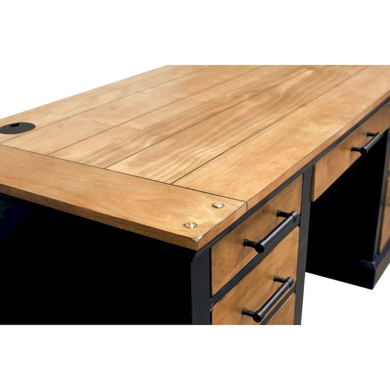 Toulouse Executive Desk, Writing Table, Office Desk, Black