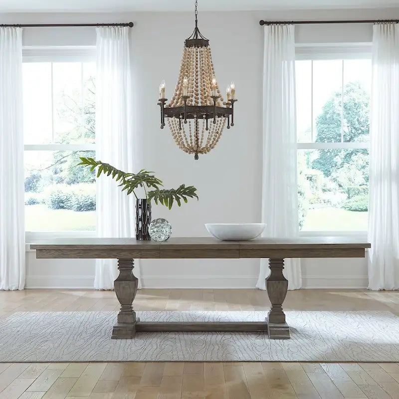 Brown Bracket Table Set