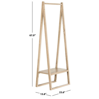 67 Retro Mid-Century Style Light Gray Coat Rack