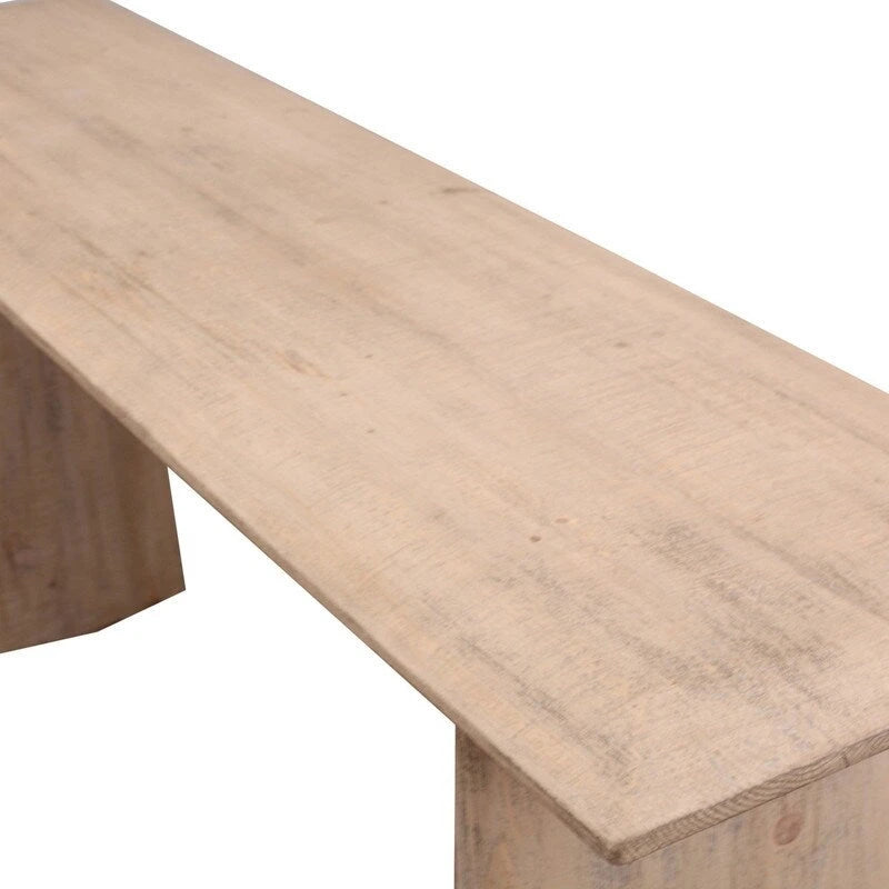 78-Inch Entryway Table — Weathered Natural Wood Finish
